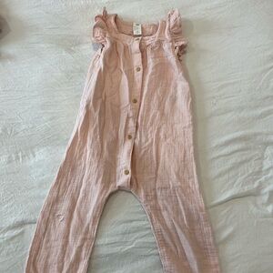 H&M Light Pink Girls’ Romper with Ruffle sleeves sleeveless 2T like new